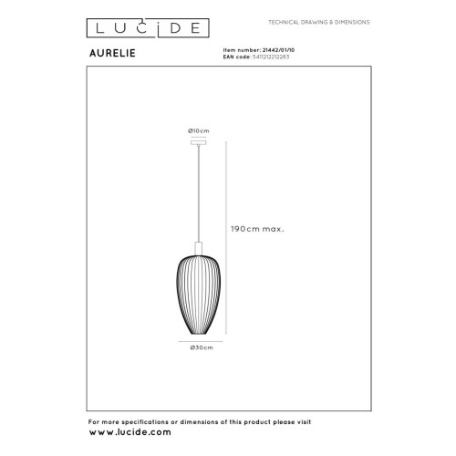 Подвесной светильник Lucide Aurelie 21442/01/10