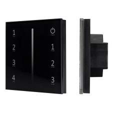 Панель Arlight Sens Smart-P17-Dim Black (230V, 4 зоны, 2.4G) 028129