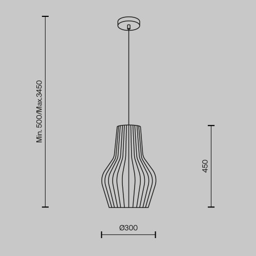 Подвесной светильник Maytoni Roots MOD191PL-01W1