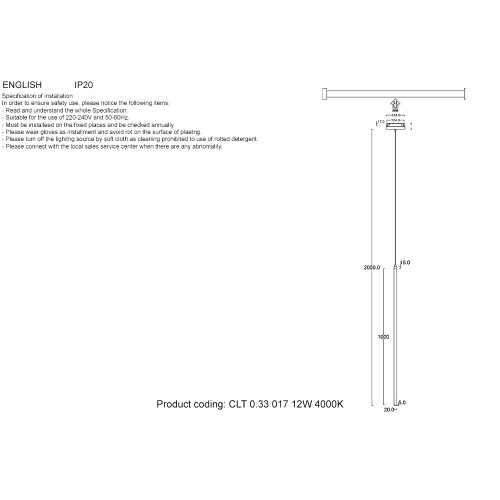 Трековый магнитный светильник Crystal Lux CLT 0.33 017 12W BL 4000K