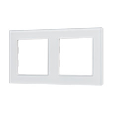 Рамка двухместная Arlight FRM-GLARE-GS-2-WH 043796