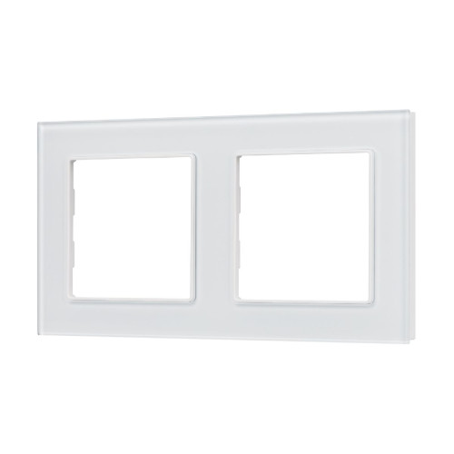 Рамка двухместная Arlight FRM-GLARE-GS-2-WH 043796