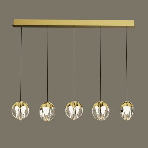Подвесной светильник Delight Collection MD24001033-5B gold/clear Подвесной светильник Delight Collection MD24001033-5B gold/clear