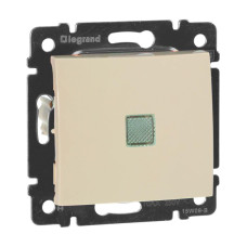 Переключатель одноклавишный Legrand Valena 10A 250V с подсветкой слоновая кость 774310