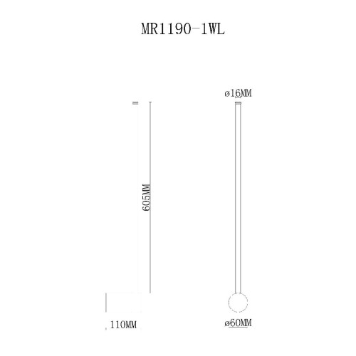 Настенный светильник MyFar Sunn MR1190-1WL