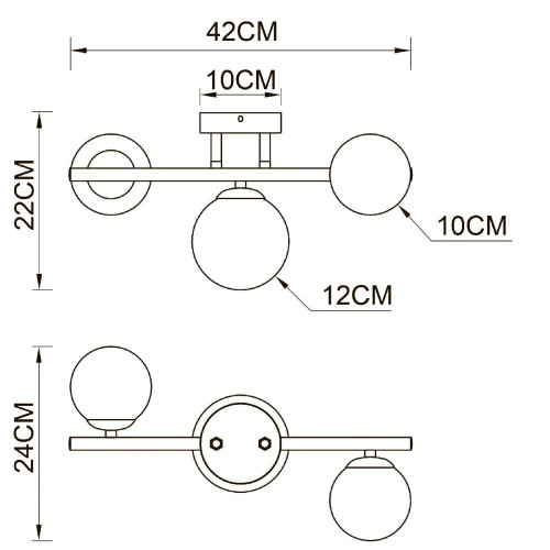 Потолочная люстра Arte Lamp Gemini A2243PL-3PB