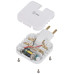 Разветвитель электрический Эра SPF-2-FL-USBC поворотный на 2 розетки + 2USB A+C 10А белый Б0069090