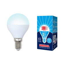 Лампа светодиодная (UL-00003831) Volpe E14 11W 4000K матовая LED-G45-11W/NW/E14/FR/NR