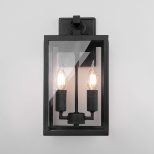 Уличный настенный светильник Elektrostandard Candle 35150/D черный 4690389182464 a058260