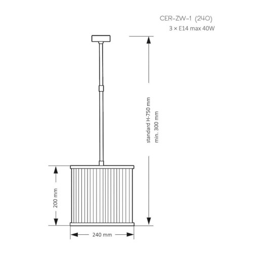 Подвесной светильник Kutek Mood Cero CER-ZW-1 (N) 240