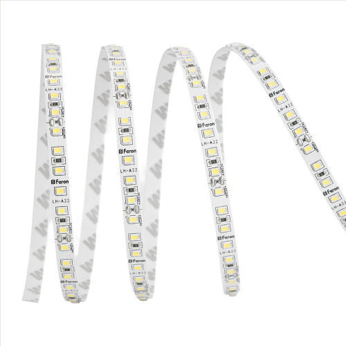 Светодиодная лента 24V Feron LS501, 120*SMD2835, 11W/m, IP20, 6000К (холодный белый) 53088