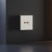 Накладка для розетки компьютерной двойной RJ45+RJ45 кат.6 Voltum S70 (хлопок) VLS001413