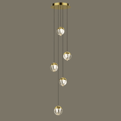 Подвесной светильник Delight Collection MD24001033-5A gold/clear Подвесной светильник Delight Collection MD24001033-5A gold/clear