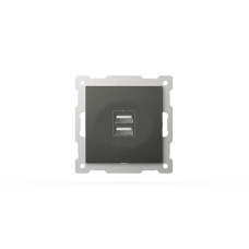 Розетка USB 5V 2,1A 2-я ELBI Zena Vega 609-011100-143