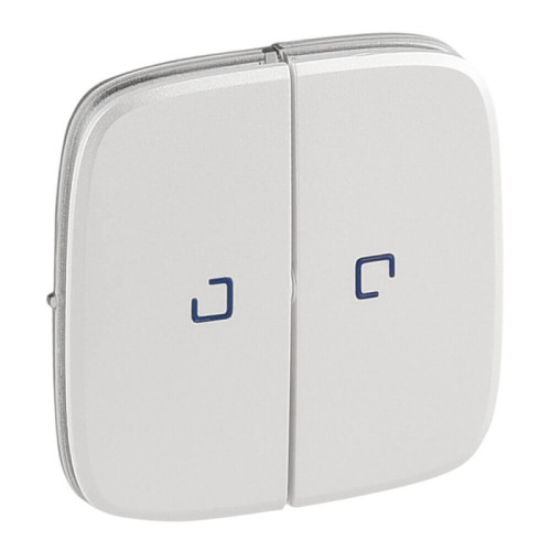 Лицевая панель Legrand Valena Allure выключателя двухклавишного с подсветкой жемчуг 755229