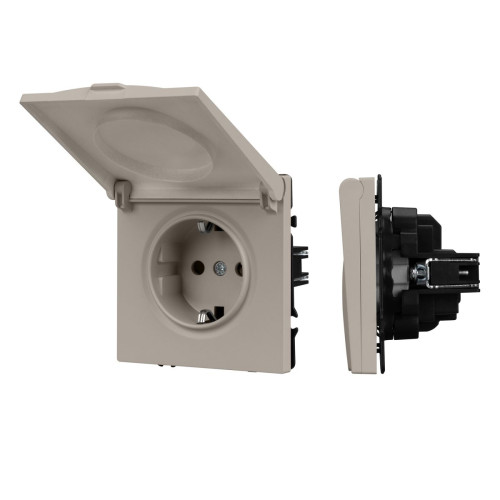 Механизм розетки влагозащищённый Arlight SCT-NOBE-MCP-SFPL-CA (230V, 16A) 059440
