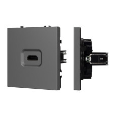 Механизм HDMI розетки Arlight SCT-NOBE-MHD1-SFPL-GR (Серый базальт) 061844