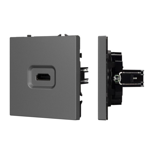 Механизм HDMI розетки Arlight SCT-NOBE-MHD1-SFPL-GR (Серый базальт) 061844