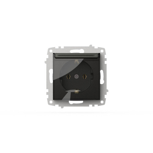 Розетка с крышкой и заземлением ELBI Zena Vega 609-011100-218