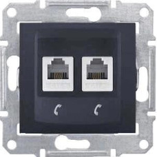 Розетка телефонная 2хRJ11 Schneider Electric Sedna SDN4201170