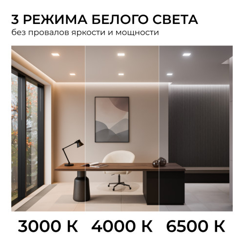 Встраиваемая светодиодная панель Apeyron 3 ССT 06-165