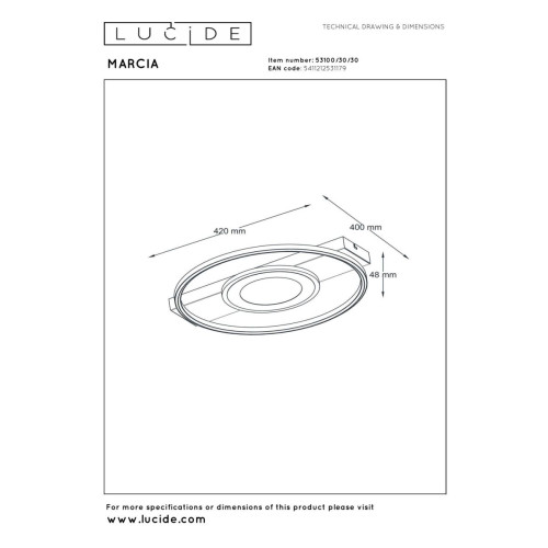 Потолочный светильник Lucide Marcia 53100/30/30