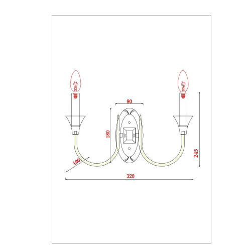 Бра Arte Lamp Collinetta A4094AP-2WH