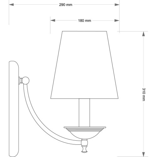 Бра Kutek San Marino Lampshade SAN-K-1(P/A)CR