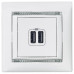 Розетка USB двойная Legrand Valena 240V/5V 2400mA белая 770470