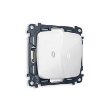 Комплект механизма 2-кл выключателя с подсветкой Ambrella Volt Omega (OP1040, VM115, G14W) MO104015