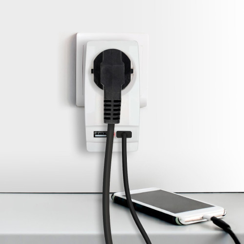 Разветвитель электрический Эра SP-1e-USB-W Б0026332