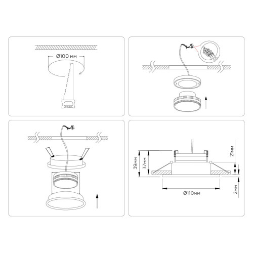 Встраиваемый светильник Ambrella Light Techno spot GX Standard tech TN51822