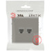 Розетка Эра Arktik 16-3108-07 информационная двойная 2XRJ45 титан Б0070490