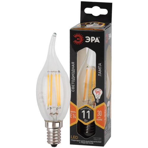Лампа светодиодная Эра E14 11W 2700K F-LED BXS-11W-827-E14 Б0047001