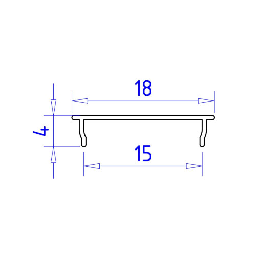 Алюминиевый накладной профиль Ambrella Light Alum Profile GP1500AL