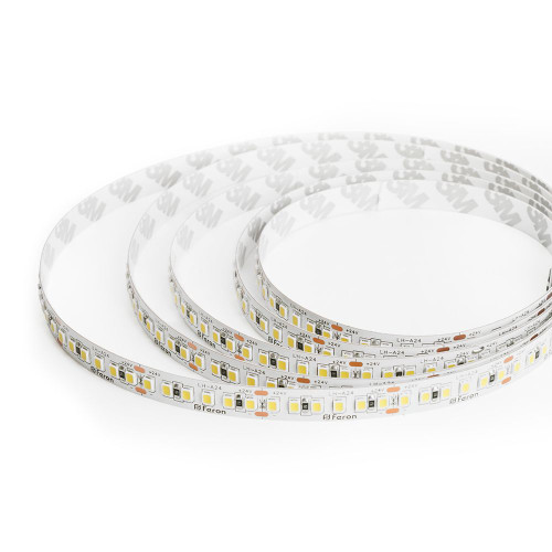 Светодиодная лента 24V Feron LS502, 180*SMD2835, 16W/m, IP20, 4000К (нейтральный белый) 53090