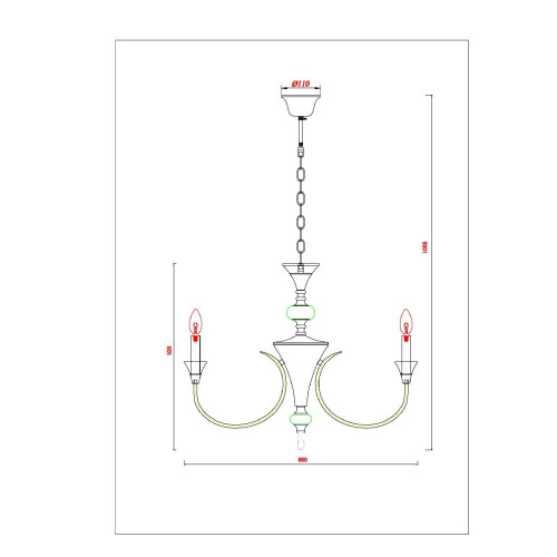 Подвесная люстра Arte Lamp Collinetta A4094LM-6PB