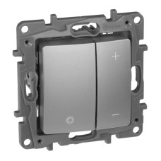 Диммер кнопочный Legrand Etika без нейтрали 400W алюминий 672418