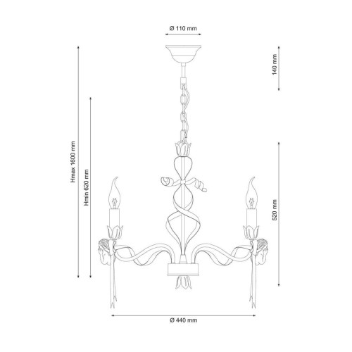 Подвесная люстра Lucia Tucci Angelo 147.3 Ivory