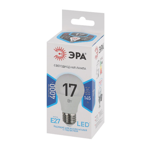 Лампа светодиодная Эра E27 17W 4000K LED A60-17W-840-E27 Б0031700