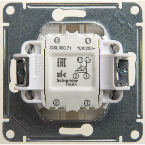 Переключатель перекрестный Systeme Electric Glossa Перламутр GSL000671