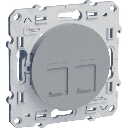 Розетка RJ45 двойная Schneider Electric Odace S53R481