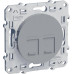 Розетка RJ45 двойная Schneider Electric Odace S53R481