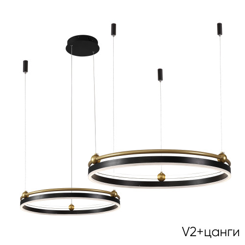 Подвесная люстра Crystal Lux FERNANDO SP123W LED  BLACK/GOLD Подвесная люстра Crystal Lux FERNANDO SP123W LED  BLACK/GOLD