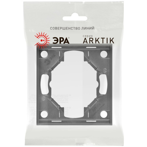 Рамка для розеток и выключателей Эра Arktik 16-5001-06 на 1 пост графит Б0070549