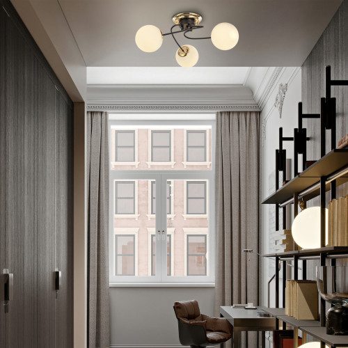 Потолочная люстра Arte Milano Neapolis 276408/3 BK/GD