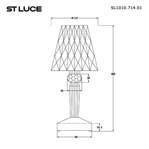 Настольная лампа ST Luce Sparkle SL1010.714.01