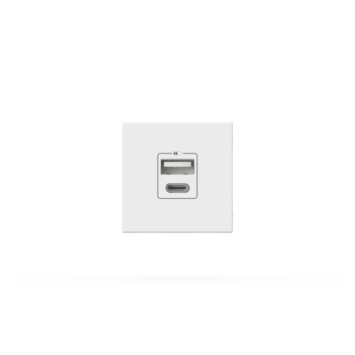 Розетка зарядного устройства Type A+C с заземлением 5V 2,4A ELBI Moda Vox 611-040232-335