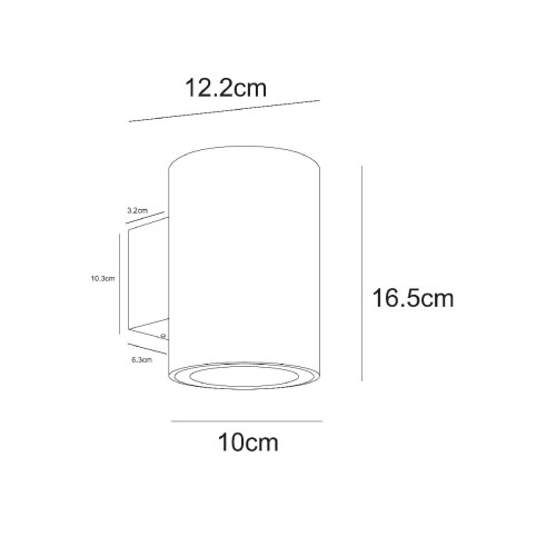 Уличный настенный светильник Arte Lamp Torcular A1813AL-2BK