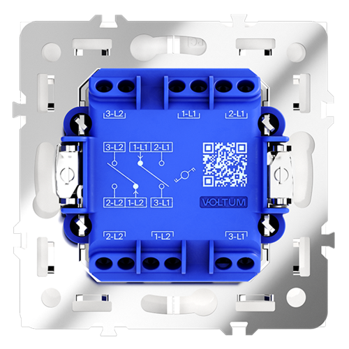 Проходной переключатель двухклавишный Voltum S70 VLS020302